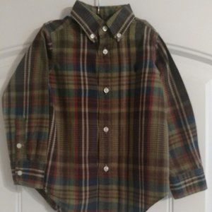 Polo by Ralph Lauren Kids Plaid Button Down Shirt - Green, Red, Blue